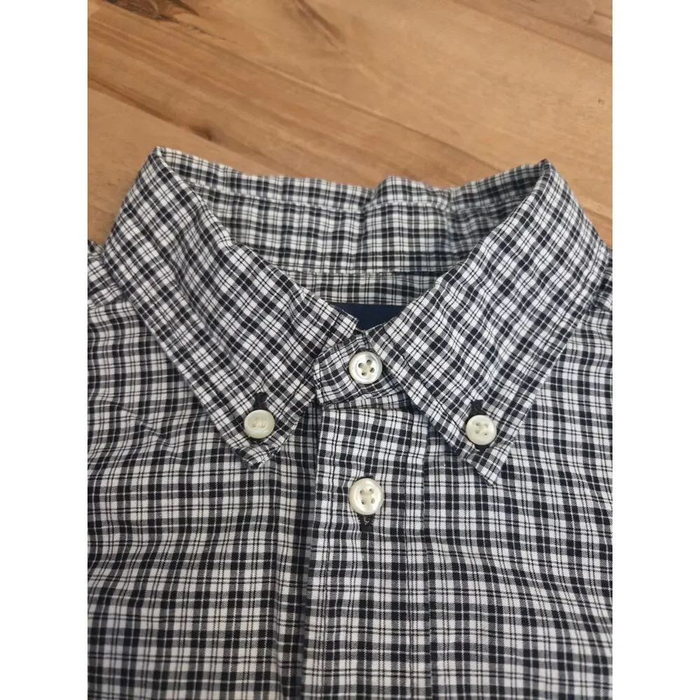 Ralph Lauren Boys Size 7 Blue White Check Button Down Shirt Excellent condition.
